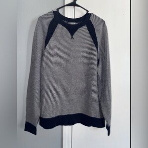 Toad & Co Lambswool Blend Striped Sweater Pullover Crew Neck L Contrast Trim S2